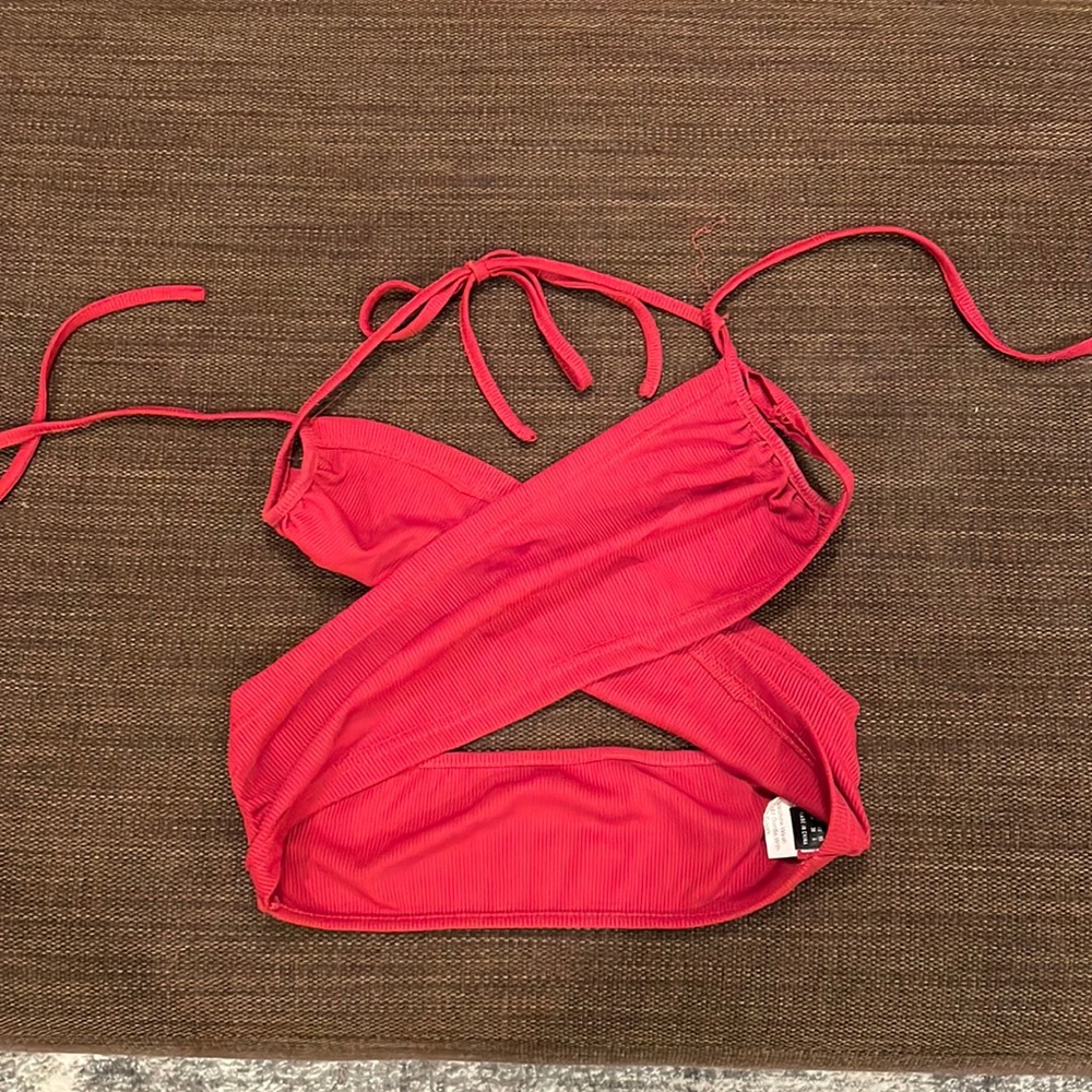 Criss Cross Red Going Out Top